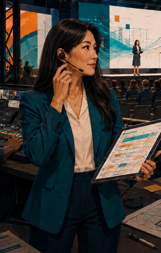 Illustrated KPL character at a live event